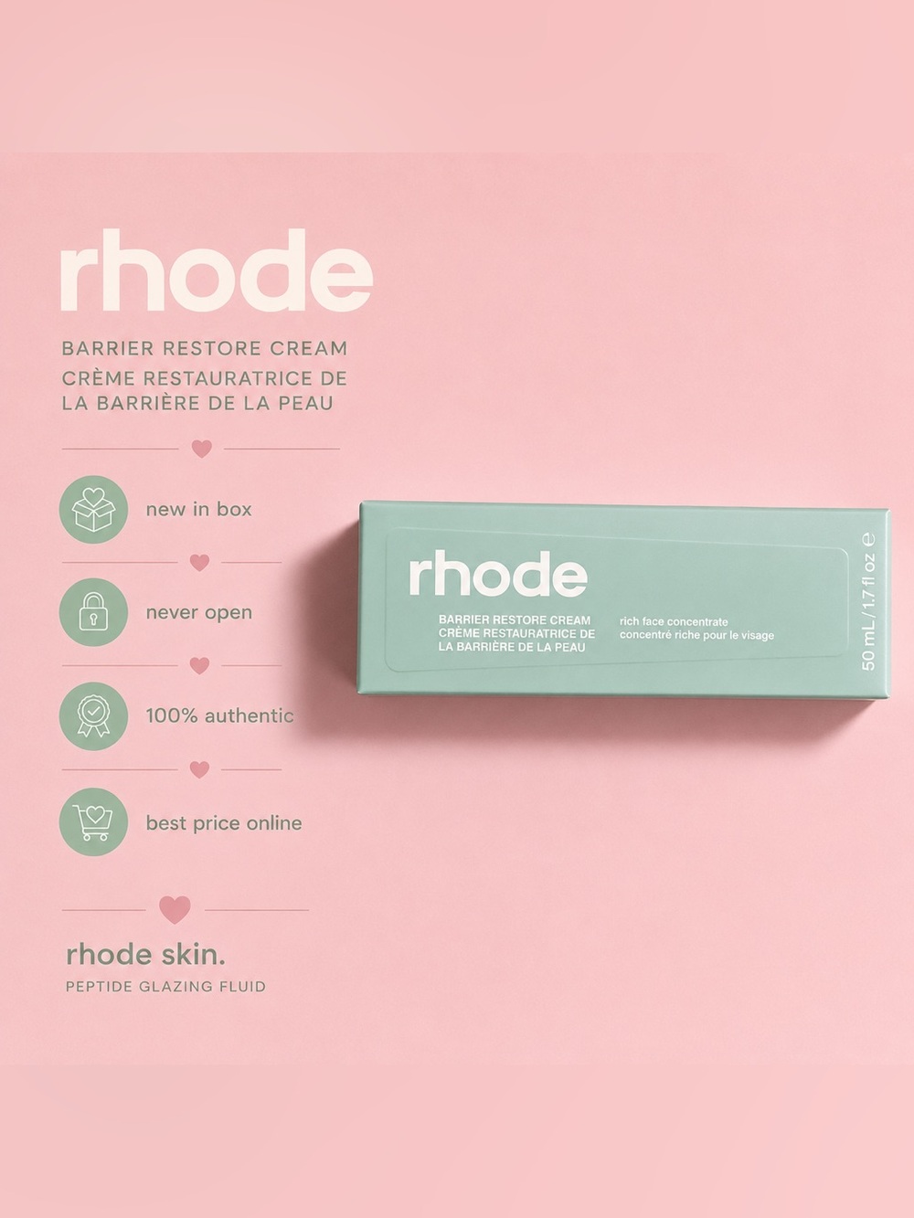 RHODE Soft Pink and Rose Gold Skincare Box